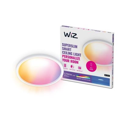 WiZ - LED RGB Stmívatelné stropní svítidlo SUPERSLIM LED/32W/230V 2700-6500K Wi-Fi bílá