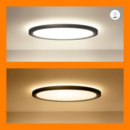 WiZ - LED RGB Stmívatelné stropní svítidlo SUPERSLIM LED/32W/230V 2700-6500K Wi-Fi černá