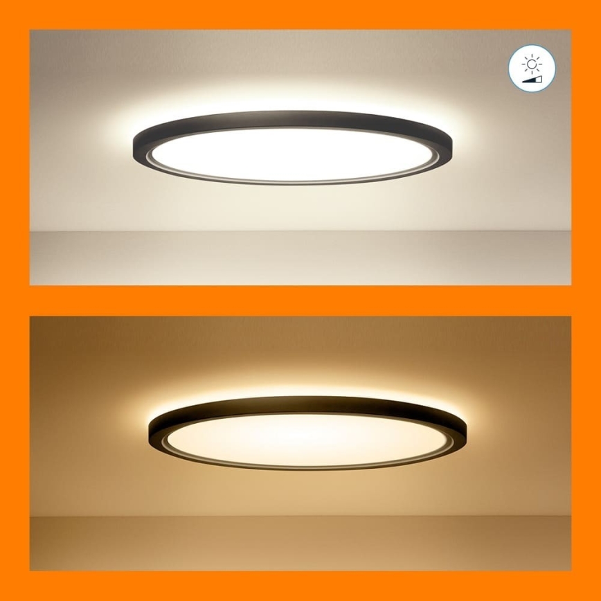 WiZ - LED RGB Stmívatelné stropní svítidlo SUPERSLIM LED/32W/230V 2700-6500K Wi-Fi černá