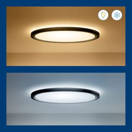 WiZ - LED RGB Stmívatelné stropní svítidlo SUPERSLIM LED/32W/230V 2700-6500K Wi-Fi černá