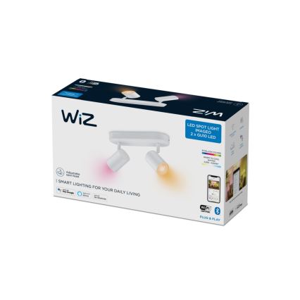 WiZ - LED RGBW Stmívatelné bodové svítidlo IMAGEO 2xGU10/4,9W/230V 2200-6500K Wi-Fi CRI 90 bílá