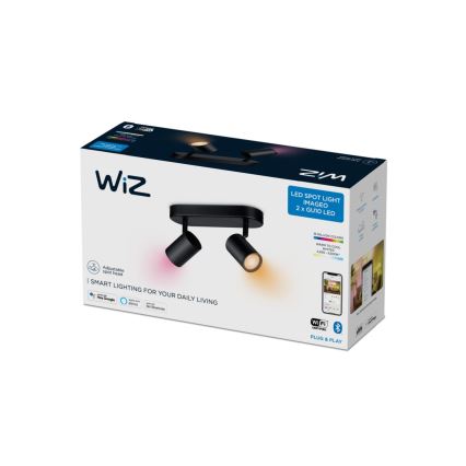 WiZ - LED RGBW Stmívatelné bodové svítidlo IMAGEO 2xGU10/4,9W/230V 2200-6500K Wi-Fi CRI 90 černá