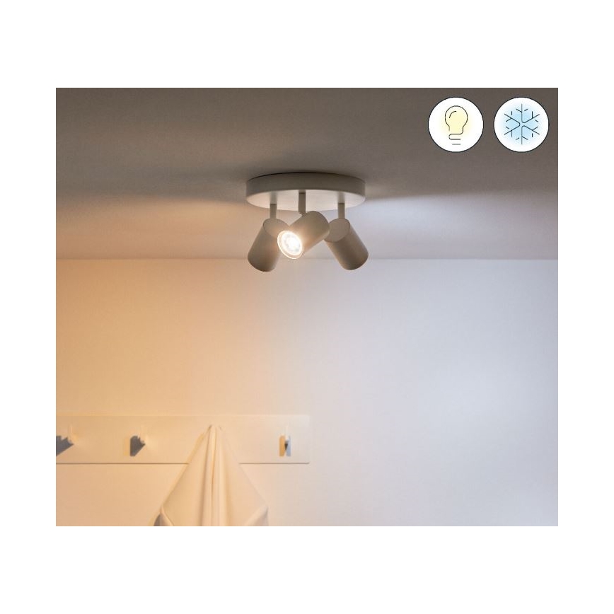 WiZ - LED RGBW Stmívatelné bodové svítidlo IMAGEO 3xGU10/4,9W/230V 2200-6500K Wi-Fi CRI 90 bílá