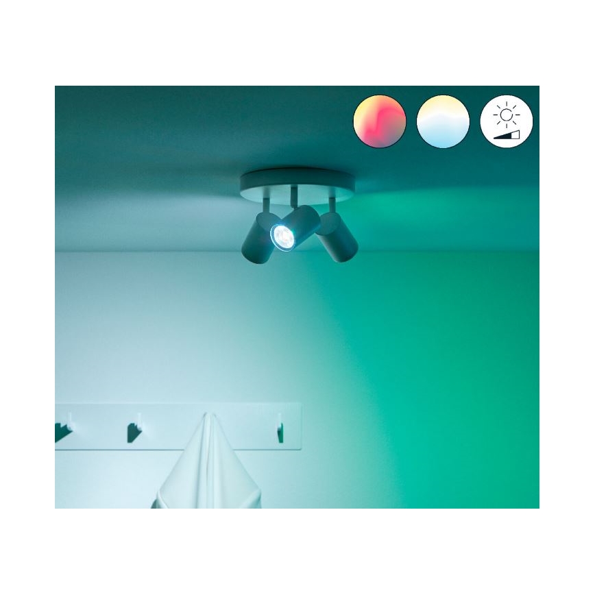 WiZ - LED RGBW Stmívatelné bodové svítidlo IMAGEO 3xGU10/4,9W/230V 2200-6500K Wi-Fi CRI 90 bílá