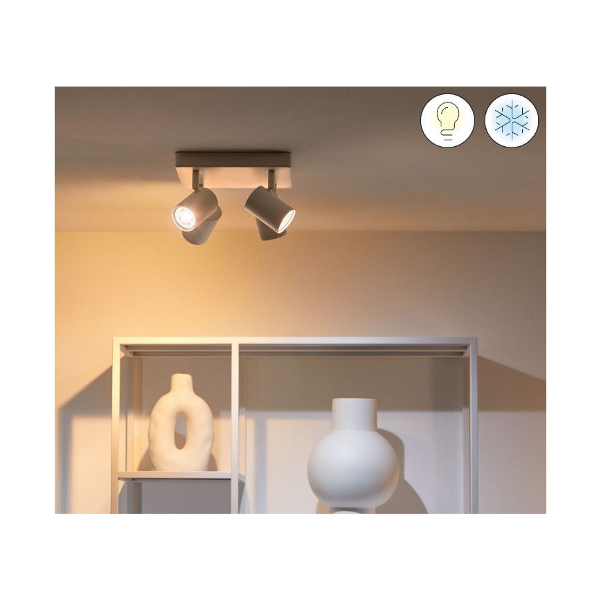 WiZ - LED RGBW Stmívatelné bodové svítidlo IMAGEO 4xGU10/4,9W/230V 2200-6500K Wi-Fi CRI 90 bílá