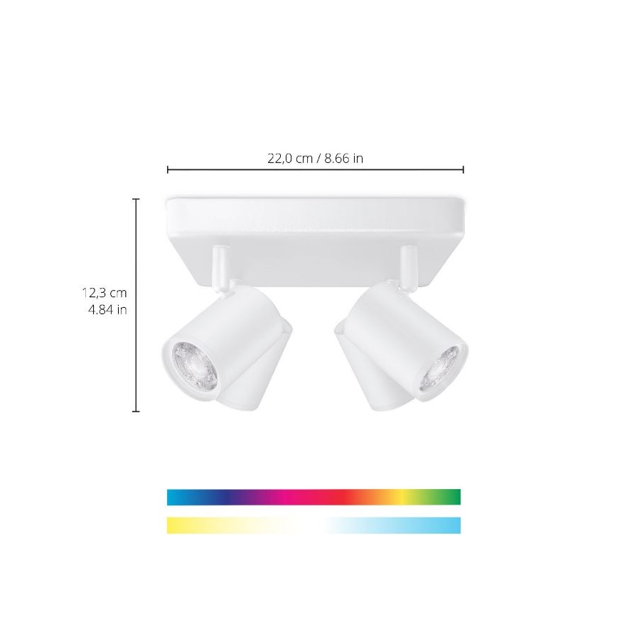 WiZ - LED RGBW Stmívatelné bodové svítidlo IMAGEO 4xGU10/4,9W/230V 2200-6500K Wi-Fi CRI 90 bílá
