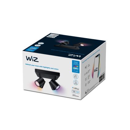 WiZ - LED RGBW Stmívatelné bodové svítidlo IMAGEO 4xGU10/4,9W/230V 2200-6500K Wi-Fi CRI 90 černá