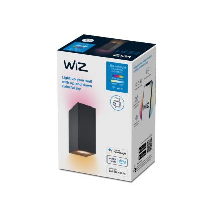 WiZ -LED RGBW Stmívatelné nástěnné svítidlo UP&DOWN 2xGU10/4,7W/230V 2200-6500K Wi-Fi CRI 90 černá