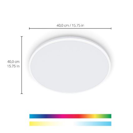 WiZ - LED RGBW Stmívatelné stropní svítidlo RUNE LED/21W/230V 2700-6500K Wi-Fi bílá