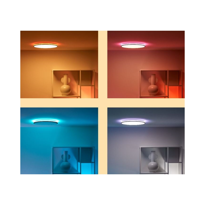 WiZ - LED RGBW Stmívatelné stropní svítidlo RUNE LED/21W/230V 2700-6500K Wi-Fi černá