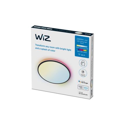 WiZ - LED RGBW Stmívatelné stropní svítidlo RUNE LED/21W/230V 2700-6500K Wi-Fi černá