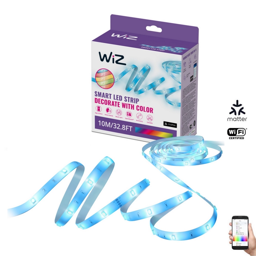 WiZ - LED RGBW Stmívatelný pásek 10m LED/12W/230V 2700-6500K Wi-Fi