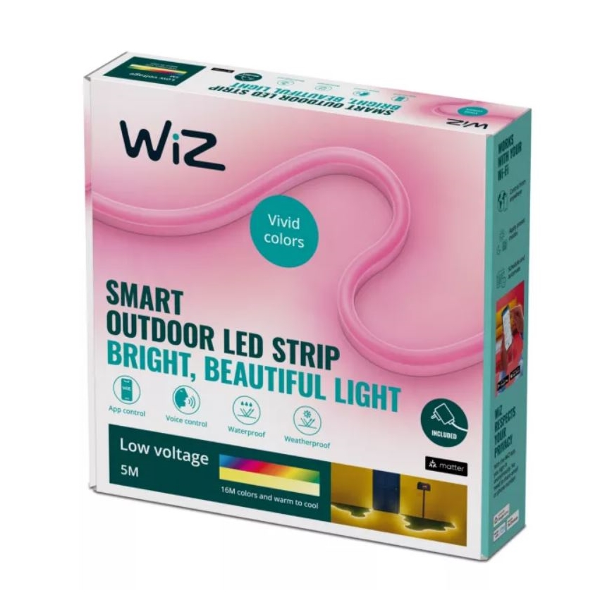 WiZ - LED RGBW Stmívatelný venkovní pásek 5m LED/24W/230V 2700-5000K Wi-Fi IP65