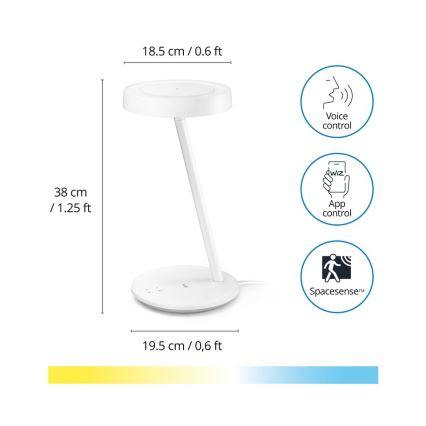 WiZ - LED Stmívatelná stolní lampa PORTRAIT LED/10W/5V Wi-Fi 2700-6500K CRI 90