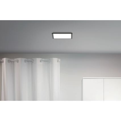 WiZ - LED Stmívatelné stropní svítidlo SUPERSLIM LED/12W/230V 2700-6500K Wi-Fi černá