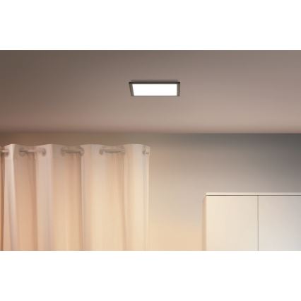 WiZ - LED Stmívatelné stropní svítidlo SUPERSLIM LED/12W/230V 2700-6500K Wi-Fi černá