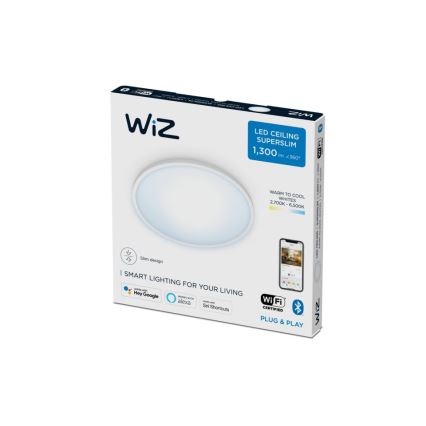 WiZ - LED Stmívatelné stropní svítidlo SUPERSLIM LED/14W/230V 2700-6500K Wi-Fi bílá