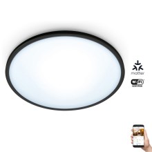 WiZ - LED Stmívatelné stropní svítidlo SUPERSLIM LED/16W/230V 2700-6500K Wi-Fi černá
