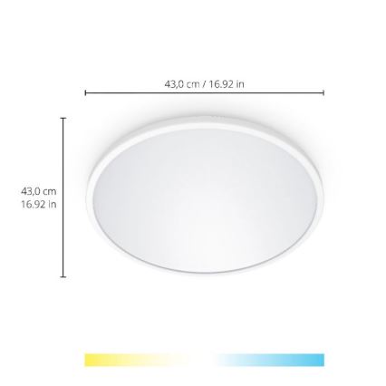 WiZ - LED Stmívatelné stropní svítidlo SUPERSLIM LED/22W/230V 2700-6500K Wi-Fi bílá