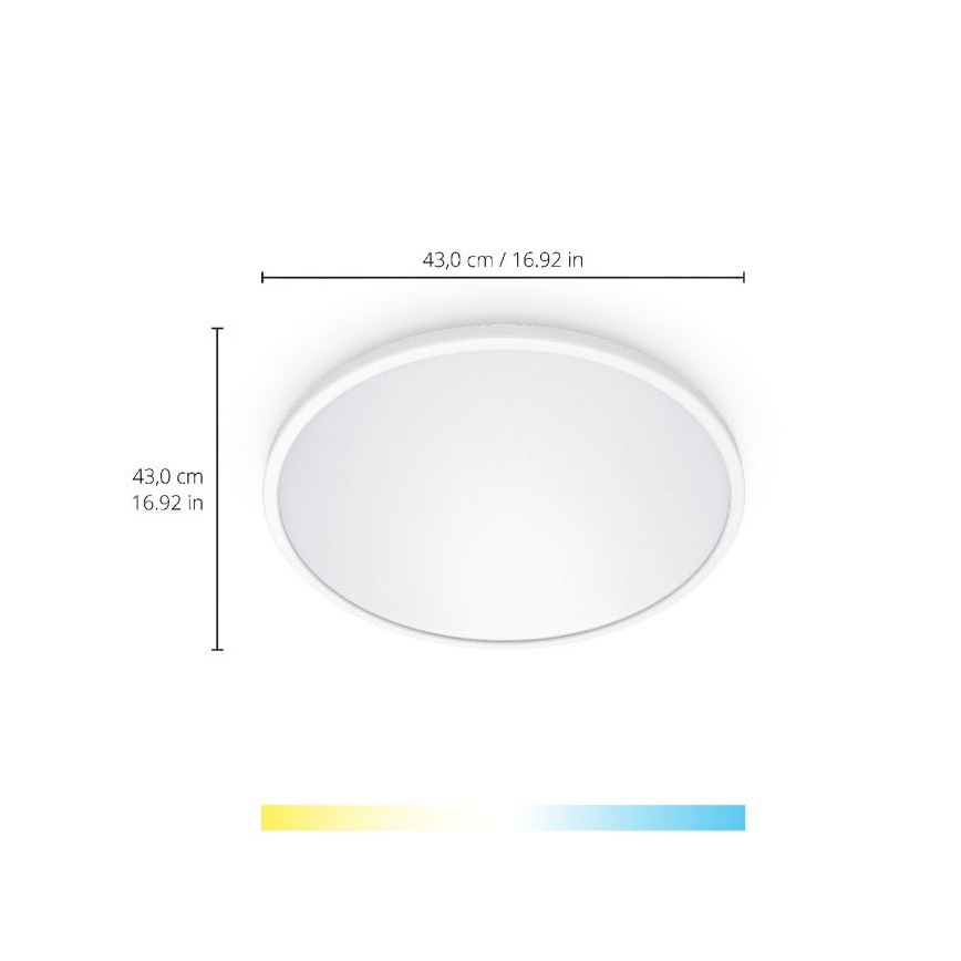 WiZ - LED Stmívatelné stropní svítidlo SUPERSLIM LED/22W/230V 2700-6500K Wi-Fi bílá