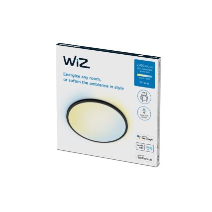 WiZ - LED Stmívatelné stropní svítidlo SUPERSLIM LED/22W/230V 2700-6500K Wi-Fi černá