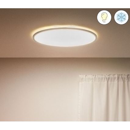 WiZ - LED Stmívatelné stropní svítidlo SUPERSLIM LED/32W/230V 2700-6500K Wi-Fi bílá