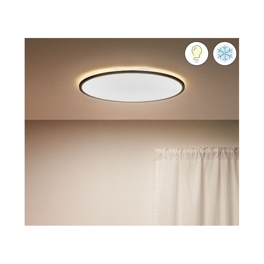 WiZ - LED Stmívatelné stropní svítidlo SUPERSLIM LED/32W/230V 2700-6500K Wi-Fi černá