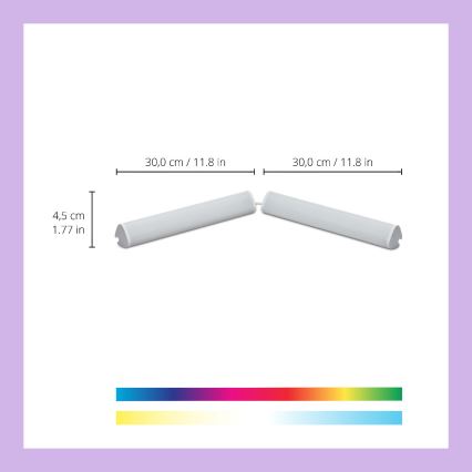 WiZ - SADA 2x LED RGBW Stmívatelná lampa BAR LED/5,5W/230V 2200-6500K Wi-Fi