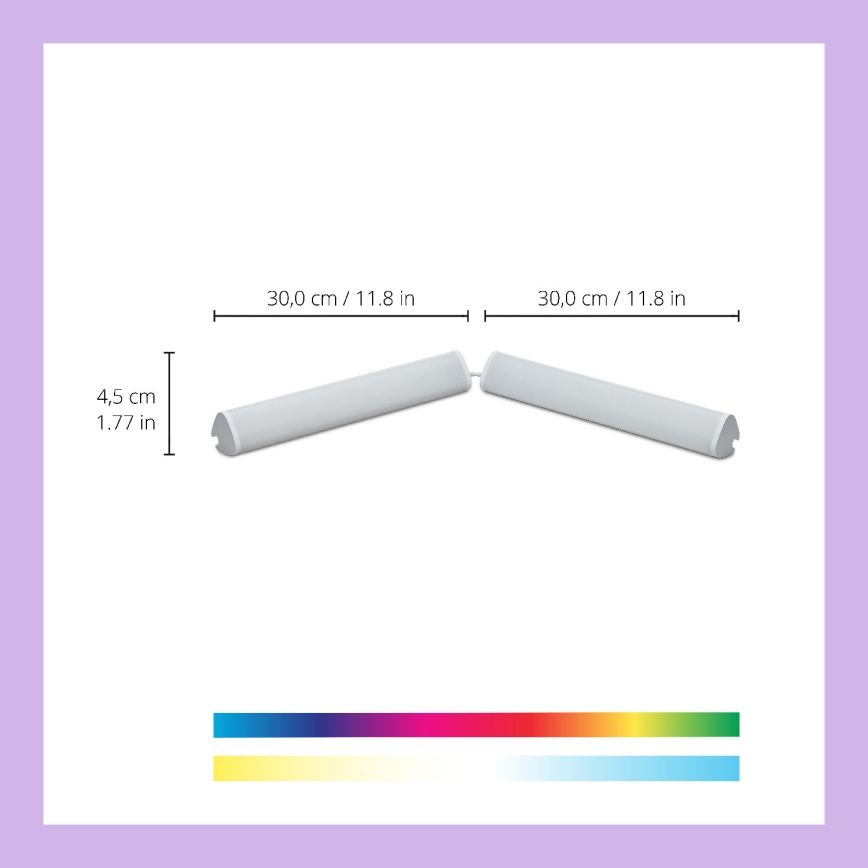 WiZ - SADA 2x LED RGBW Stmívatelná lampa BAR LED/5,5W/230V 2200-6500K Wi-Fi