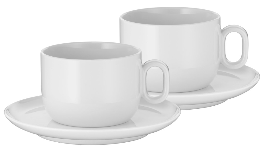 WMF - SADA 2x Šálek na cappuccino s podšálkem BARISTA 160 ml bílá