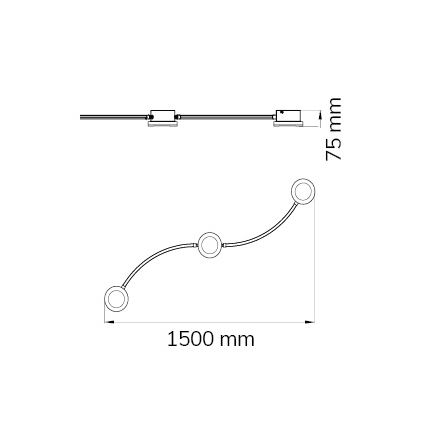 Wofi 10184 - LED Stmívatelné bodové svítidlo LIMA 3xLED/7W/230V 3000K