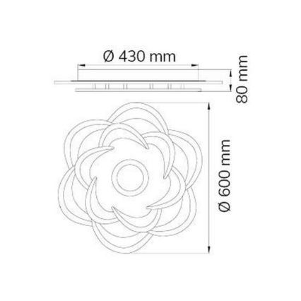 Wofi 11209 - LED Stmívatelné stropní svítidlo ICA LED/47W/230V 2700-5500K + dálkové ovládání