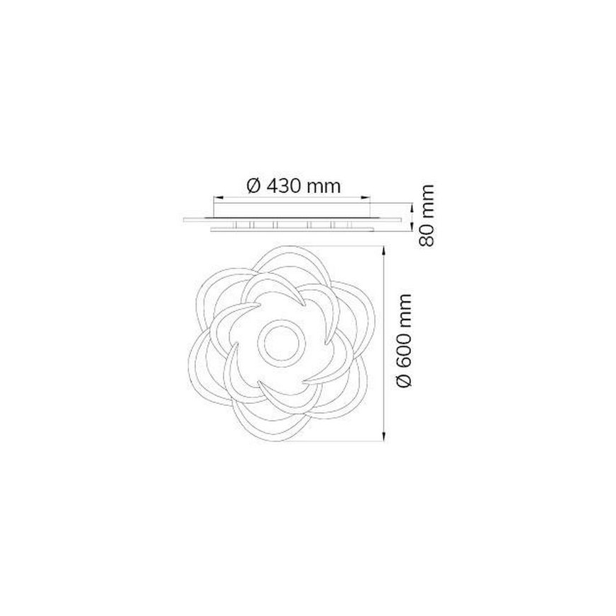 Wofi 11209 - LED Stmívatelné stropní svítidlo ICA LED/47W/230V 2700-5500K + dálkové ovládání