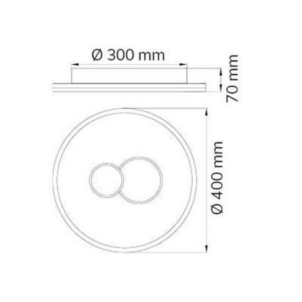 Wofi 11246 - LED Stmívatelné stropní svítidlo NADRA LED/27W/230V