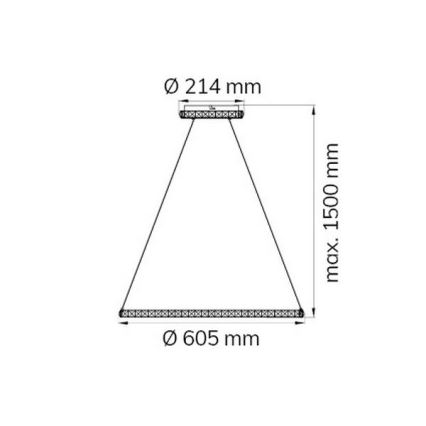 Wofi 11508FW - LED Stmívatelný lustr na lanku HARLEY LED/26W/230V 3000K