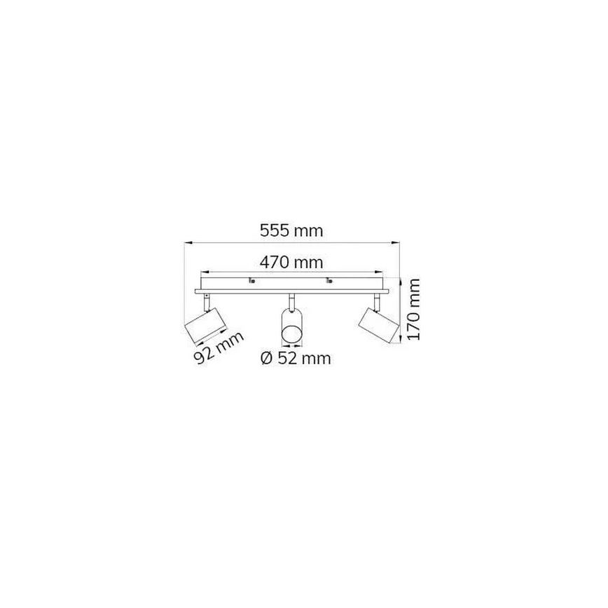 Wofi 11591 - LED Bodové svítidlo BALI 3xGU10/5W/230V + 2xLED/6W/230V 3000K