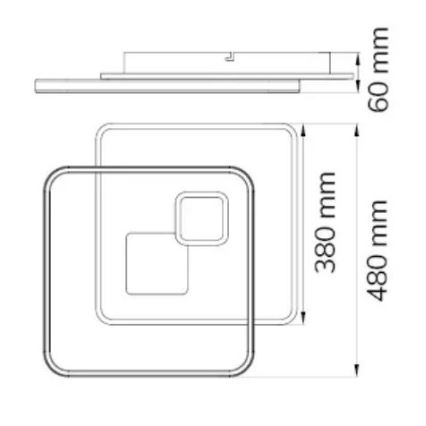 Wofi 11620 - LED Stmívatelné stropní svítidlo AKON LED/43,5W/230V 2700-5500K + dálkové ovládání