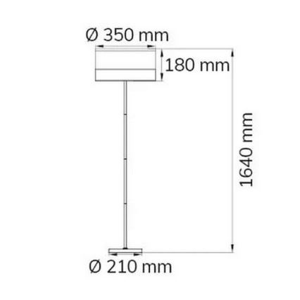 Wofi 11765 - Stojací lampa DAVIE 1xE27/40W/230V