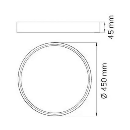 Wofi 12055 - LED Stmívatelné stropní svítidlo DUBAI LED/27,5W/230V bílá