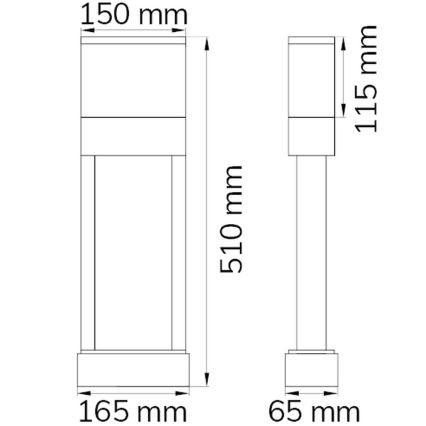 Wofi 12225 - LED Venkovní lampa DIEGO LED/10,5W/230V 3000K IP54