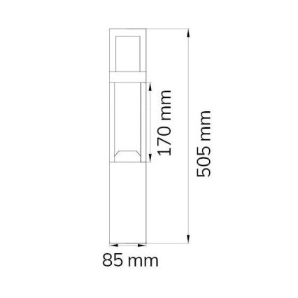 Wofi 12228 - LED Venkovní lampa SIERRA LED/10W/230V IP54 50,5 cm