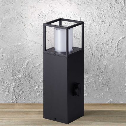 Wofi 12233 - LED Venkovní lampa se zásuvkou FILIA LED/8,5W/230V IP54 50 cm SCHUKO