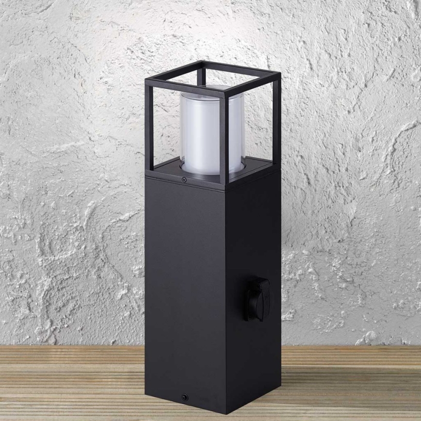 Wofi 12233 - LED Venkovní lampa se zásuvkou FILIA LED/8,5W/230V IP54 50 cm SCHUKO