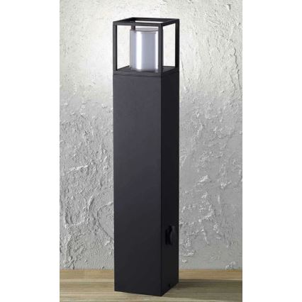 Wofi 12234 - LED Venkovní lampa se zásuvkou FILIA LED/8,5W/230V IP54 80 cm SCHUKO