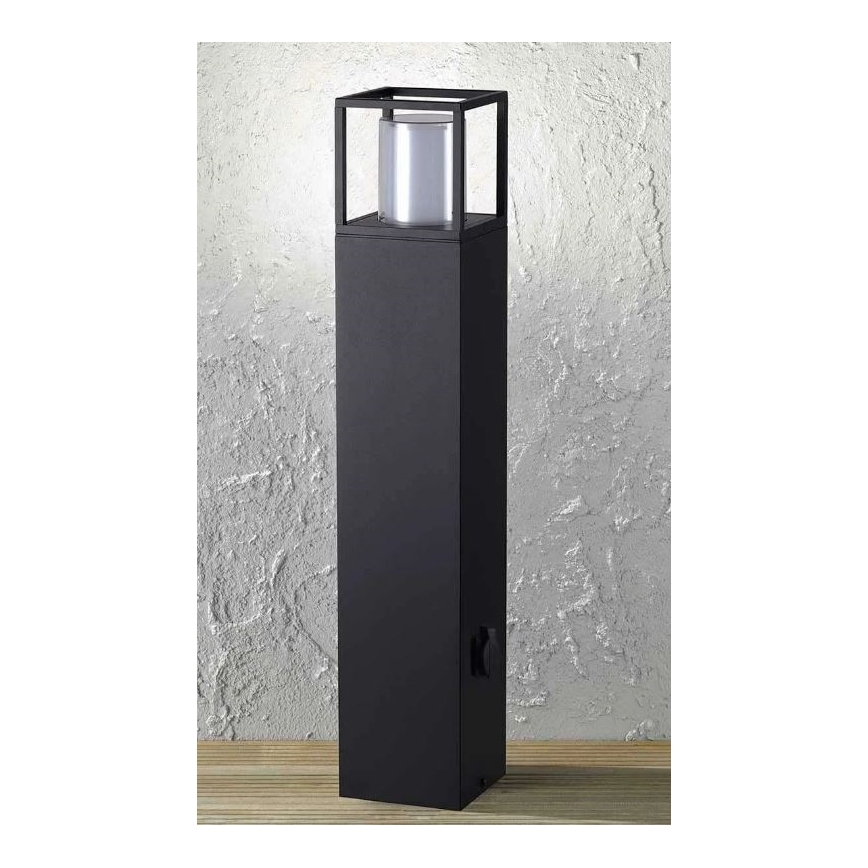 Wofi 12234 - LED Venkovní lampa se zásuvkou FILIA LED/8,5W/230V IP54 80 cm SCHUKO