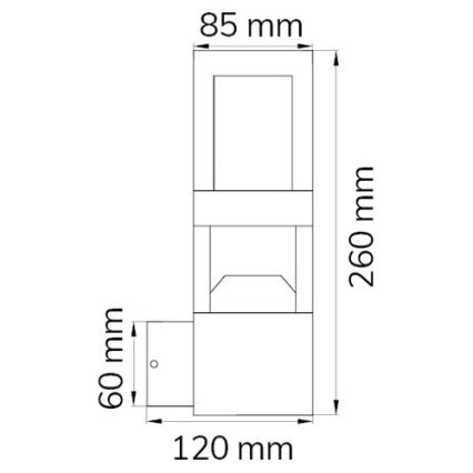 Wofi 12244 - LED Venkovní nástěnné svítidlo SIERRA LED/10W/230V IP54