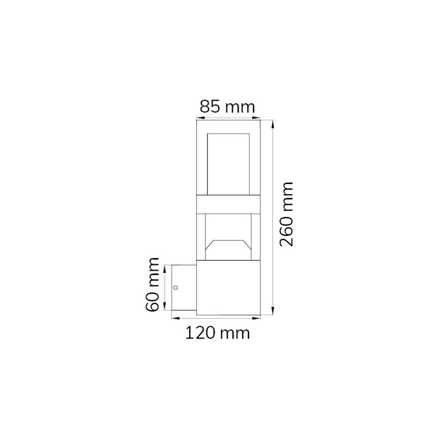 Wofi 12244 - LED Venkovní nástěnné svítidlo SIERRA LED/10W/230V IP54