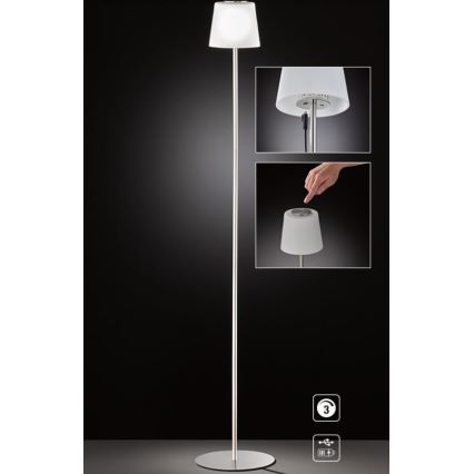 Wofi 3015.01.64.9000 - LED Stmívatelná dotyková stojací lampa GENK LED/2W/5V 2000 mAh