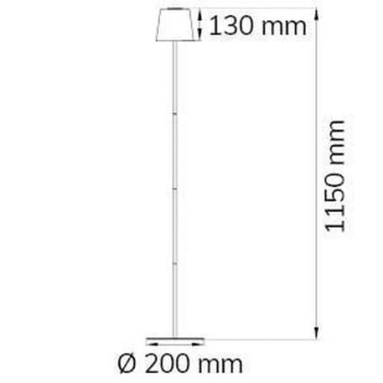 Wofi 3015.01.64.9000 - LED Stmívatelná dotyková stojací lampa GENK LED/2W/5V 2000 mAh