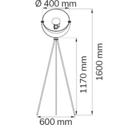 Wofi 3019.01.10.7000 - Stojací lampa MONA 1xE27/40W/230V